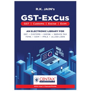 Centax Publication's GST - ExCus CD-Rom (Quarterly Updated) by R. K. Jain (New Subscription for 2023) Centax Publication's GST - ExCus CD-Rom (Quarterly Updated) by R. K. Jain (New Subscription for 2023)
